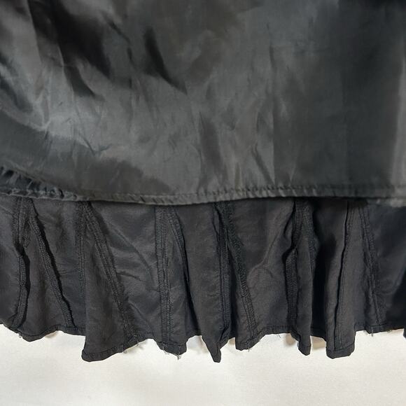 Vintage 90’s Chico’s 100% Silk Black Maxi Skirt Boho Chic Whimsigoth 12/14 L - Picture 4 of 7